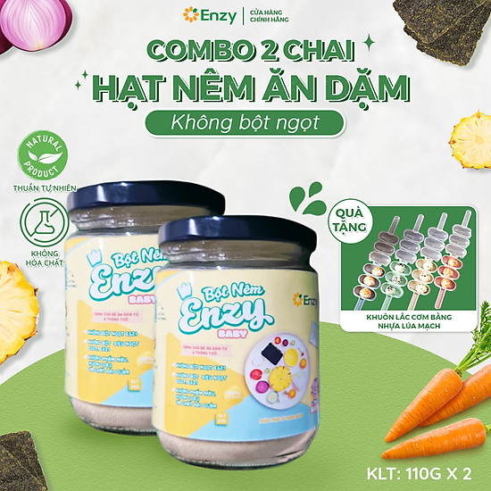 Combo 2 chai hạt nêm ăn dặm không bột ngọt enzy cho bé - ảnh sản phẩm 1