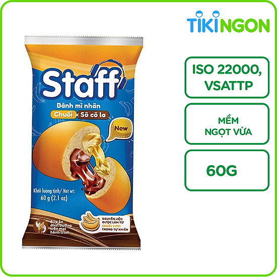 Bánh mì socola chuối staff 60g - ảnh sản phẩm 1