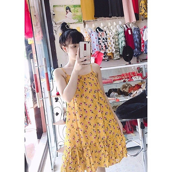 Váy lanh bầu 2 dây mùa hè cực kì mềm mát dễ chịu mùa hè 𝐕𝟏𝟑𝟐 | Shopee  Việt Nam