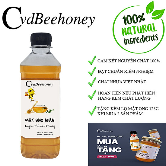 Mật ong hoa nhãn 430ml cvdbeehoney - ảnh sản phẩm 1