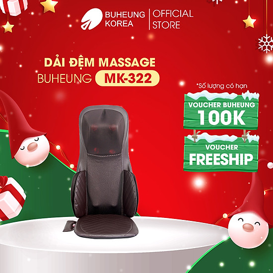 Dãi nệm massage 3d buheung mk-322, 4 chế độ massage, túi khí 2 lớp - ảnh sản phẩm 1