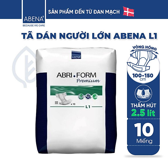 Thấm hút 2.5 lít tã dán người lớn abena abri form premium l1 10 miếng - - ảnh sản phẩm 1