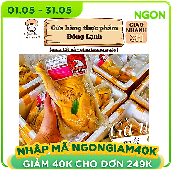 Chỉ giao hcm gà ủ muối hoa tiêu nửa con vỉ 1 khay - ảnh sản phẩm 1