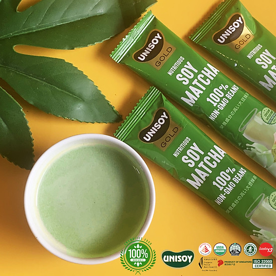 Bột đậu nành matcha unisoy 210g 10 gói x 21g - ảnh sản phẩm 5