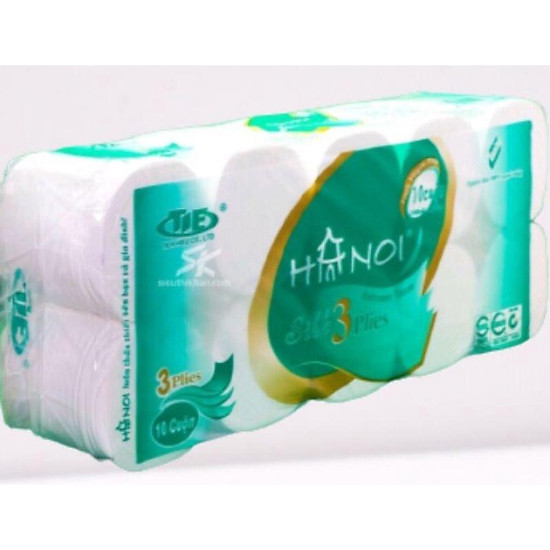 Giấy vệ sinh hà nội 10 cuộn 3 lớp - ảnh sản phẩm 1