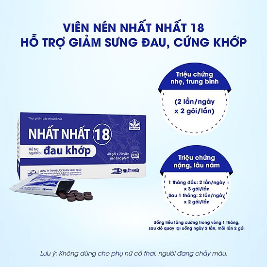 Viên uống bổ xương khớp - nhất nhất 18 - giảm sưng đau, cứng khớp - ảnh sản phẩm 4