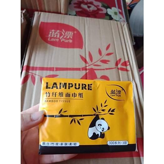 Thùng 30 gói giấy ăn gấu trúc lampure hàng nội địa trung - ảnh sản phẩm 2