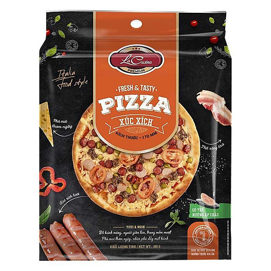 Pizza xúc xích la cusina 180g 17cm - 8936114060222 - ảnh sản phẩm 1