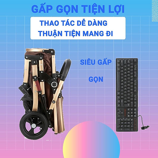 Xe đẩy gấp gọn hatato h268 9 trong 1 mẫu xe đẩy du lịch - ảnh sản phẩm 6