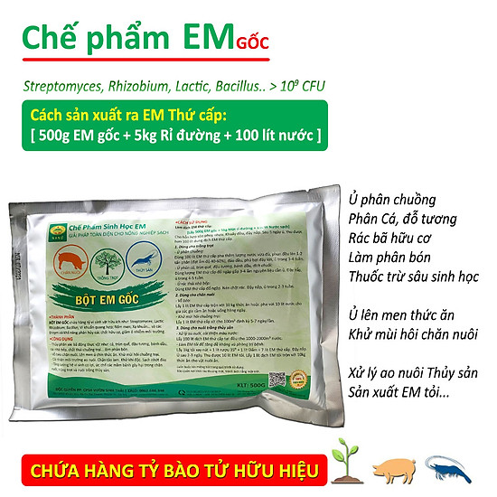 Combo 1 gói chế phẩm em gốc và 1kg nấm đối kháng trichoderma tribac. ủ - ảnh sản phẩm 9