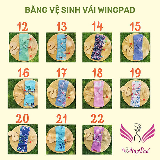 Mẫu mới size 29cm kiểu lõi rời nền xám băng vệ sinh vải wingpad - ban đêm - ảnh sản phẩm 2