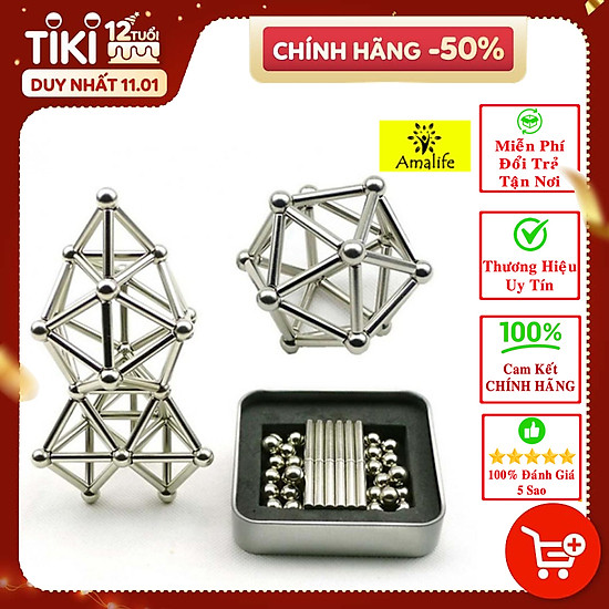 Bộ đồ chơi xếp hình thông minh nam châm, thanh bi buckyball chính hãng - ảnh sản phẩm 1