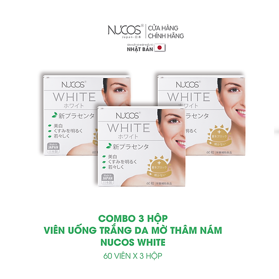 Combo 3 hộp viên uống trắng da giảm thâm nám chống nắng nucos white 3x60 - ảnh sản phẩm 2