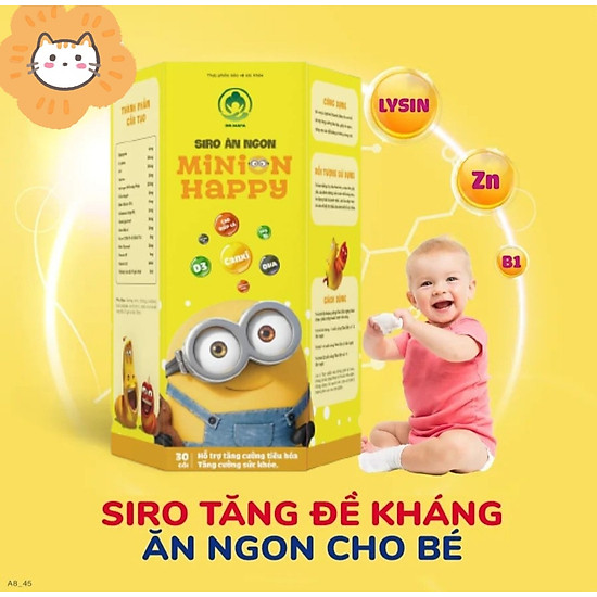 Siro ăn ngon minion happyhỗ trợ tiêu hóa tốt - ảnh sản phẩm 8