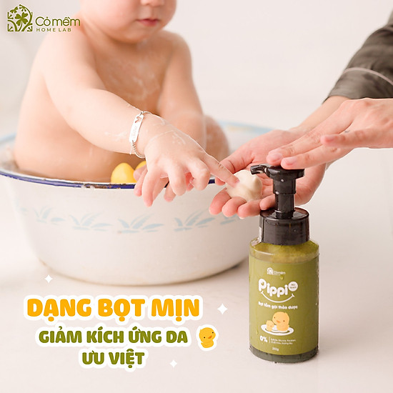 Bọt tắm gội thảo dược pippi cho bé sơ sinh không cay mắt cỏ mềm 250g - ảnh sản phẩm 5