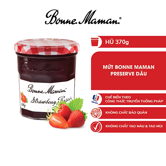 Mứt bonne maman preserve dâu - hũ 370g - ảnh sản phẩm 1