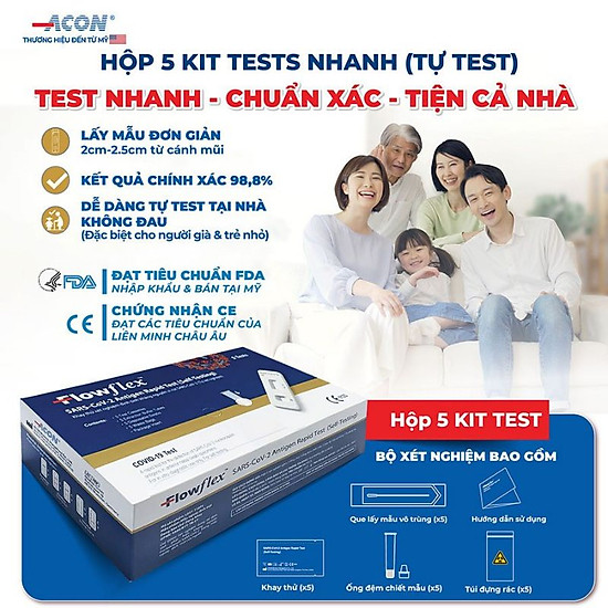 Combo 2 hộp 5 kit test nhanh covid và 10 que bông vô trùng lấy mẫu dịch - ảnh sản phẩm 3