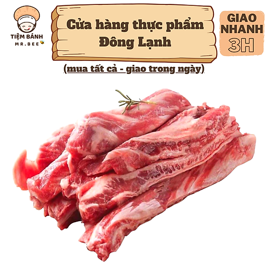 Chỉ giao hcm dẻ sườn bò 1kg - ảnh sản phẩm 1