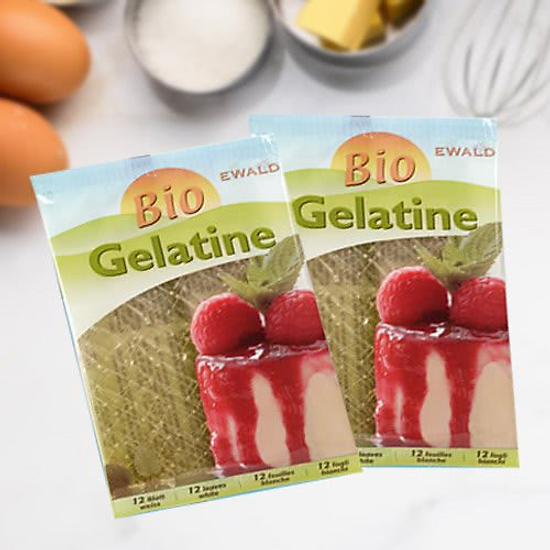 Gelatin hữu cơ dạng lá ewald 20gr organic gelatine leaf - ảnh sản phẩm 1