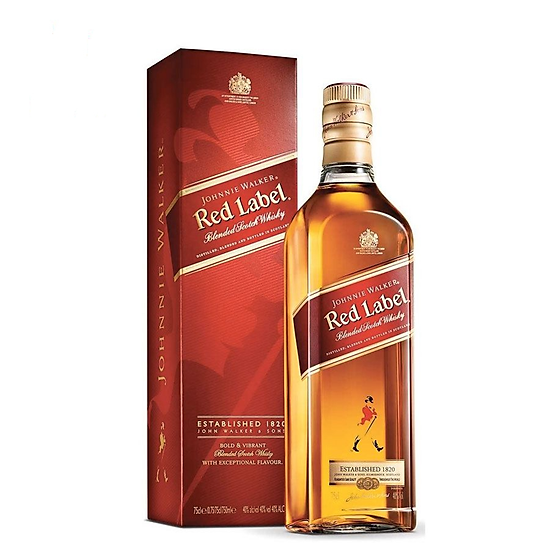 Rượu blended whisky johnnie walker red label 40% 750ml có hộp - ảnh sản phẩm 1