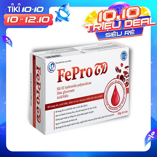 Fepro - bổ sung sắt, hỗ trợ quá trình tạo hồng cầu - ảnh sản phẩm 1