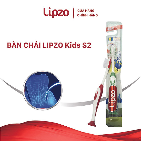 Bàn chải đánh răng trẻ em hình ngộ nghĩnh lipzo kids s2 - ảnh sản phẩm 1
