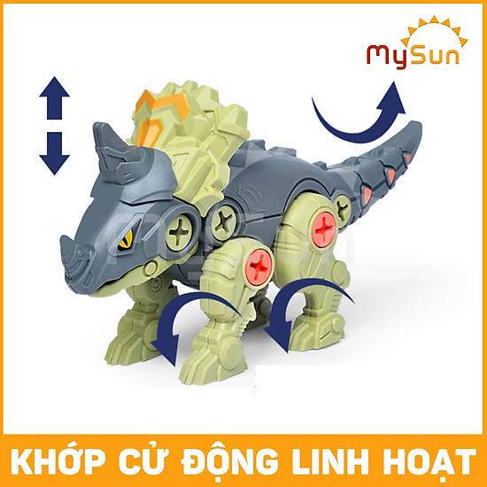 Đồ chơi bóc mở quả trứng lắp ráp ghép khủng long bạo chúa biến hình mysun - ảnh sản phẩm 4