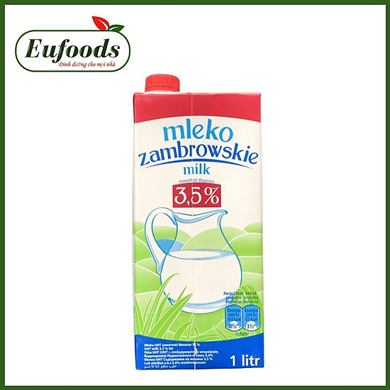 Hộp sữa tươi 1l mleko zambrowskie 3.5% béo - ảnh sản phẩm 1