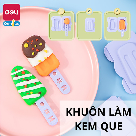 Đất nặn làm bếp cùng bé khuôn và máy thủ công deli - ảnh sản phẩm 6