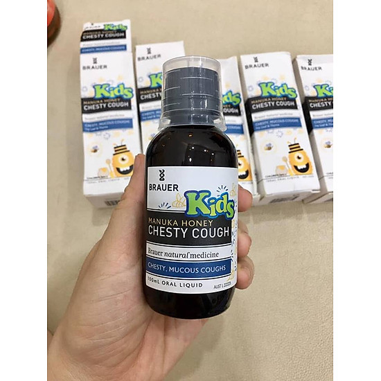 Siro giảm ho có đờm brauer kids manuka honey chesty cough cho bé trên 2 - ảnh sản phẩm 3