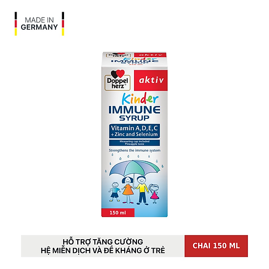 Siro tăng sức đề kháng phòng ngừa ốm vặt cho bé doppelherz aktiv kinder - ảnh sản phẩm 4