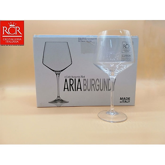 Bộ 6 ly rượu vang pha lê ý rcr aria burgundy 720ml - ảnh sản phẩm 2