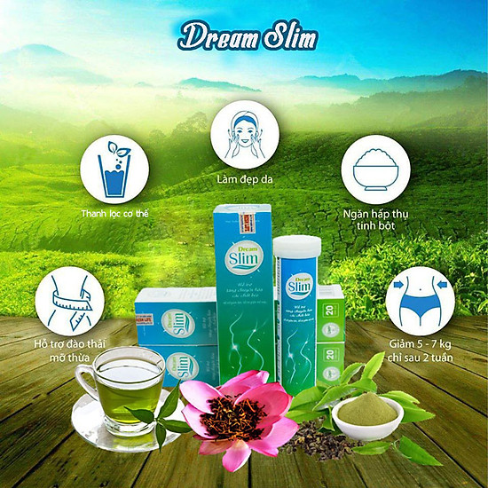 Viên sủi hỗ trợ giảm cân dream slim chính hãng - lọ 20 viên - ảnh sản phẩm 3