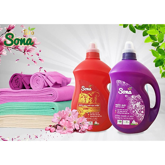 Nước giặt xả sinh học sona 3,2kg hương anh đào , thơm lâu mùi hoa cỏ - ảnh sản phẩm 8