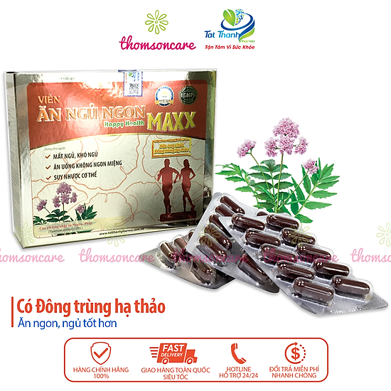 Ăn ngủ ngon happy health max - giúp giảm mất ngủ, căng thẳng thần kinh - ảnh sản phẩm 1