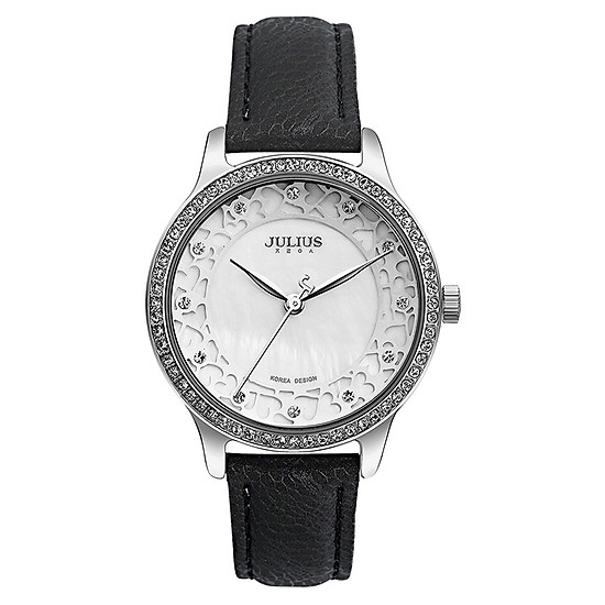 Đồng Hồ Nữ JA-852A Julius Hàn Quốc Dây Da (Đen Mặt Trắng) ...