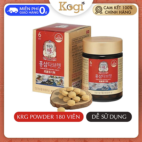 Viên hồng sâm kgc cheong kwan jang krg powder tablet 90g 180 viên - ảnh sản phẩm 1