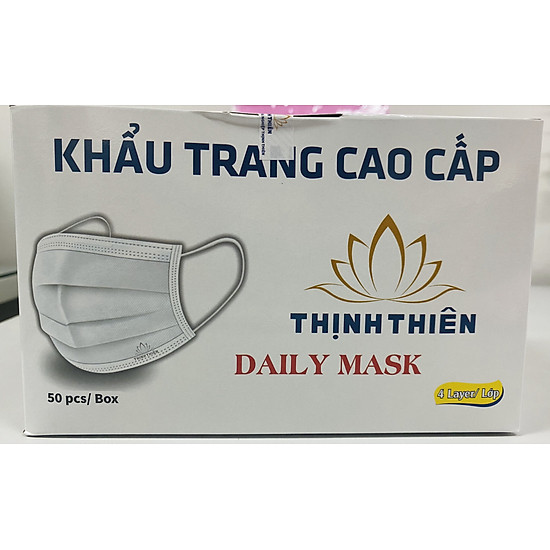 Khẩu trang y tế 4 lớp thịnh thiên hộp 50 cái - màu trắng - ảnh sản phẩm 3