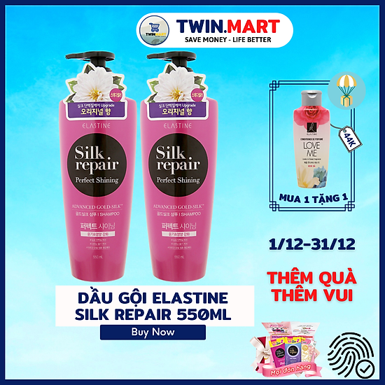 Dầu gội chăm sóc và nuôi dưỡng tóc elastine silk repair perfect shining - ảnh sản phẩm 1