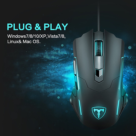 Chuột chơi game văn phòng có dây usb pictek t9 3200 dpi 6 nút - ảnh sản phẩm 3