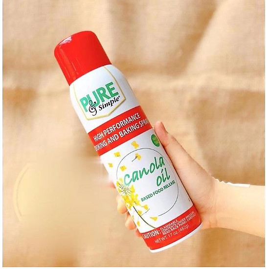Dầu ăn kiêng dạng xịt pure and simple canola oil 0 calo 17oz eat clean,