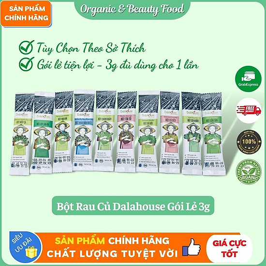 Gói lẻ - bột rau củ organic dalahouse - ảnh sản phẩm 2