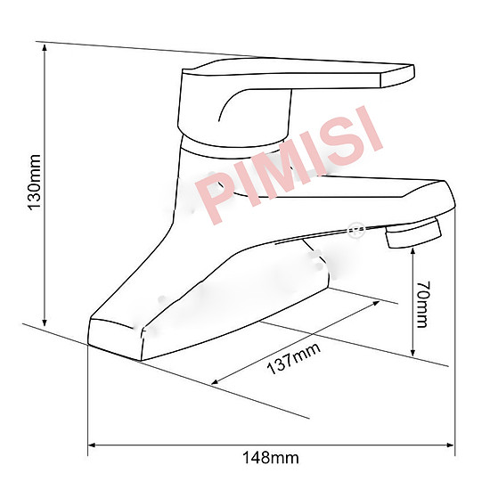 Vòi nước nóng lạnh lavabo pimisi 100v bằng đồng cho nhà tắm hàng chính hãng - ảnh sản phẩm 3