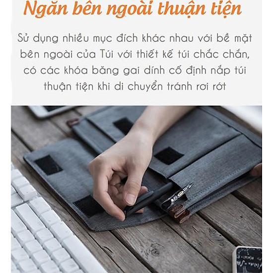 Túi đựng văn kiện giấy tờ tài liệu văn phòng đa năng gấp gọn du lịch mai - ảnh sản phẩm 2