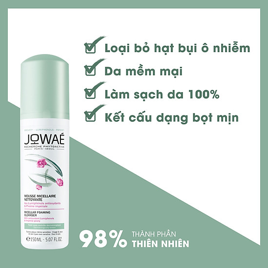 Sữa rửa mặt tẩy trang dạng bọt jowae kết cấu bọt mịn dung tích 150ml mỹ - ảnh sản phẩm 2