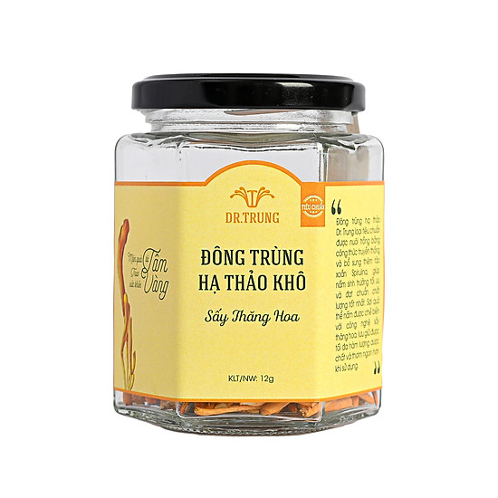 Đông trùng hạ thảo dr. trung sấy thăng hoa hũ 12 gram - loại tiêu chuẩn - ảnh sản phẩm 2