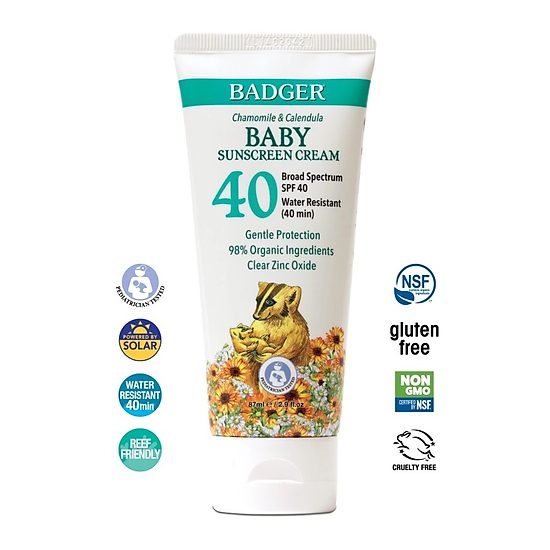 Kem chống nắng vật lý cho em bé badger spf 40 baby - phổ rộng broad - ảnh sản phẩm 4