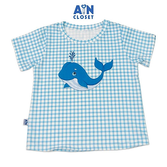 Áo ngắn tay unisex họa tiết cá heo xanh thun cotton - aicdbgwmp9cg - ảnh sản phẩm 1