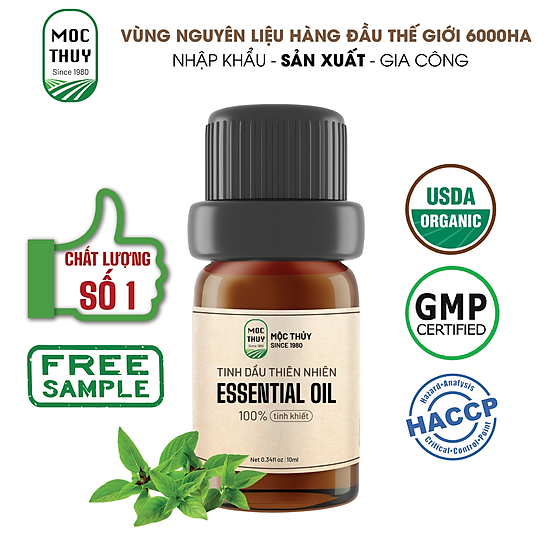 Tinh dầu thiên nhiên húng quế mộc thủy - sweet basil essential oil - ảnh sản phẩm 1