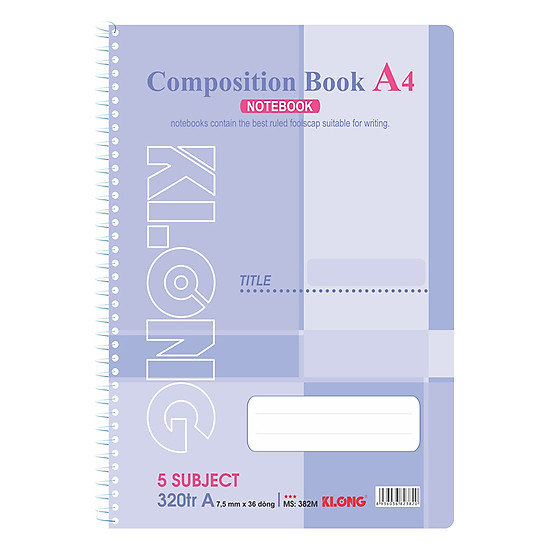 Sổ Lò Xo Composition Book Klong MS 382M (320 Trang) 